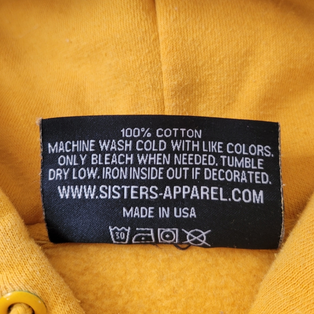 Sisters hoodie hooded unisex yellow hoodie hooded,100% Cotton,Made in USA,Size S - Picture 4 of 7